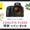 【脅威の3000mm望遠レンズ】Nikon COOLPIX P1000の特徴とレビューまとめ。
